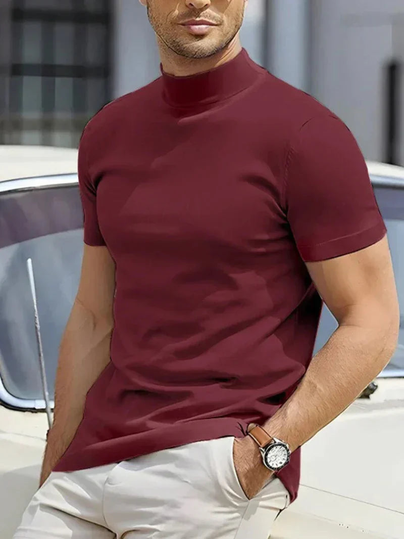Men's Mock Neck Performance T-Shirt