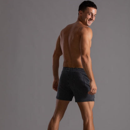 Comfortable Pinstripe Drawstring Shorts