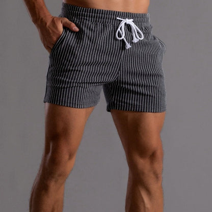 Comfortable Pinstripe Drawstring Shorts