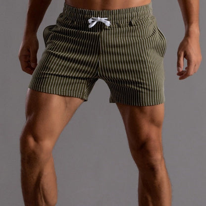 Comfortable Pinstripe Drawstring Shorts