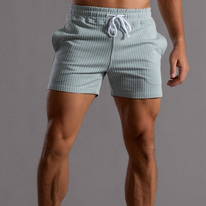 Comfortable Pinstripe Drawstring Shorts