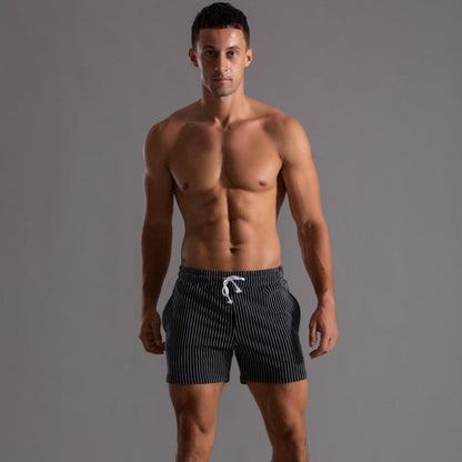 Comfortable Pinstripe Drawstring Shorts