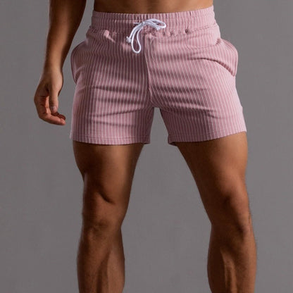 Comfortable Pinstripe Drawstring Shorts