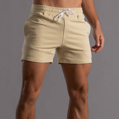 Comfortable Pinstripe Drawstring Shorts