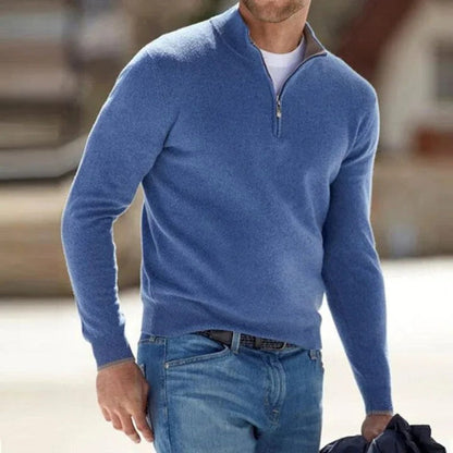 Versatile Quarter Zip Knit Sweater