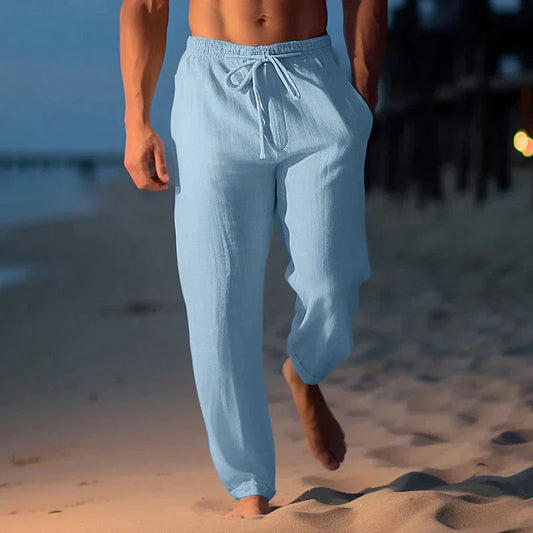 Linen Drawstring Pants for Relaxed Fit