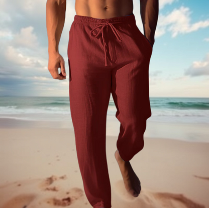 Linen Drawstring Pants for Relaxed Fit