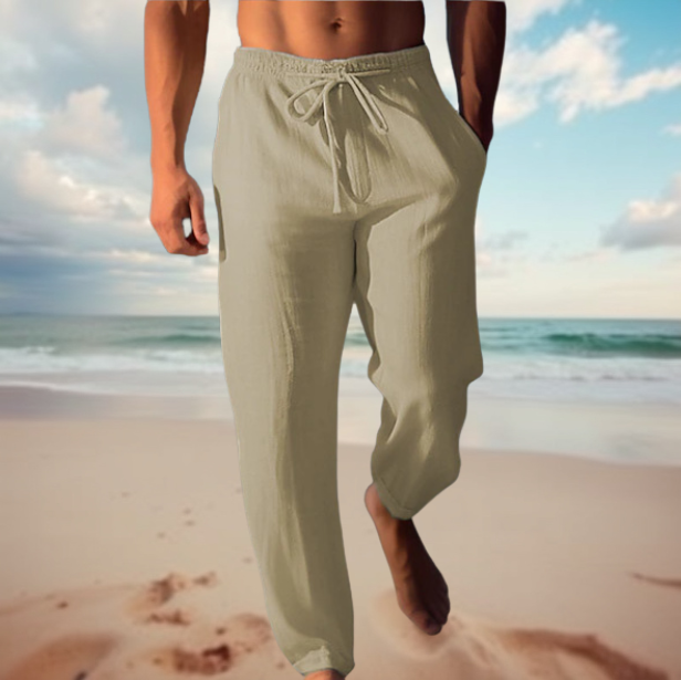 Linen Drawstring Pants for Relaxed Fit