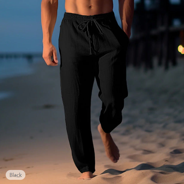 Linen Drawstring Pants for Relaxed Fit