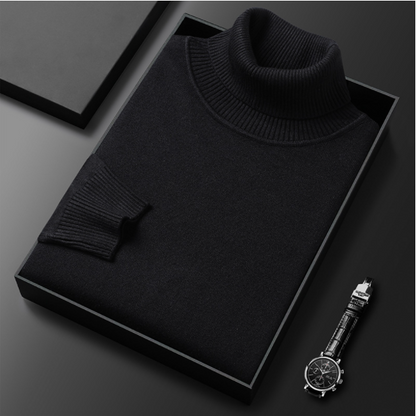 Men's Ribbed Knit Turtleneck Sweater
