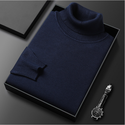 Men's Ribbed Knit Turtleneck Sweater