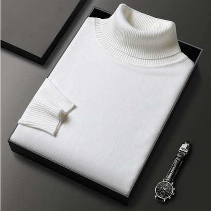 Men's Ribbed Knit Turtleneck Sweater