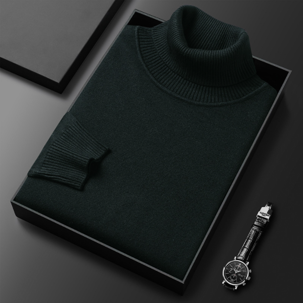 Men's Ribbed Knit Turtleneck Sweater