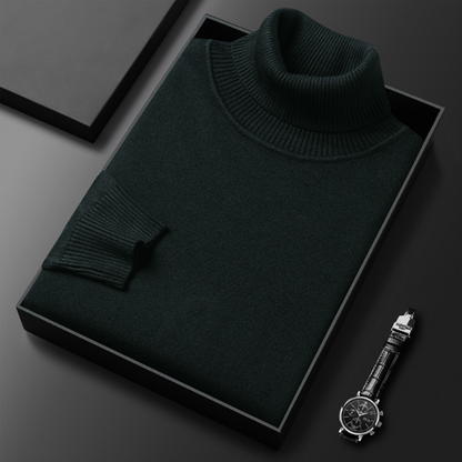 Men's Ribbed Knit Turtleneck Sweater
