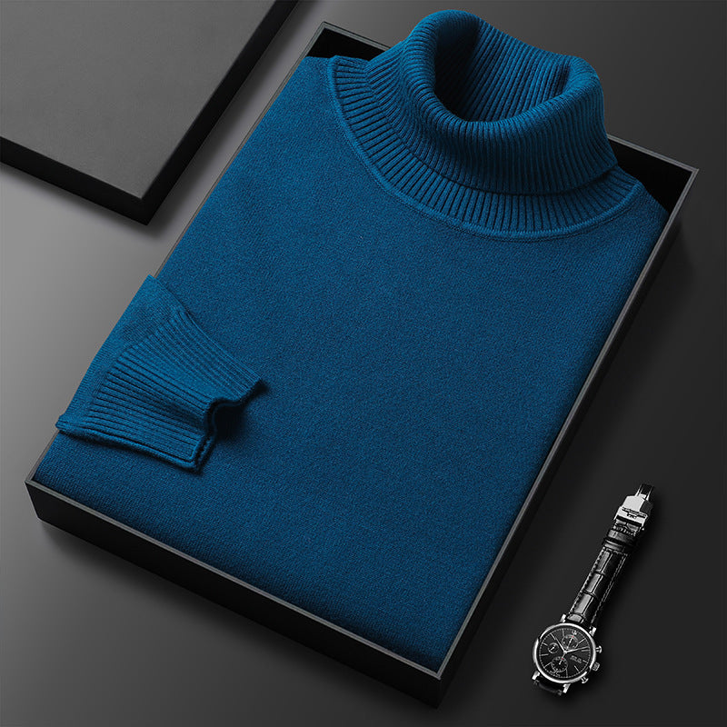 Men's Ribbed Knit Turtleneck Sweater
