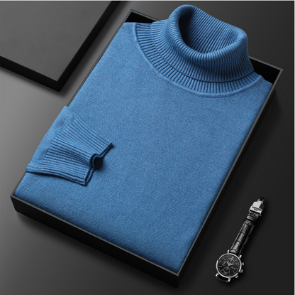 Men's Ribbed Knit Turtleneck Sweater