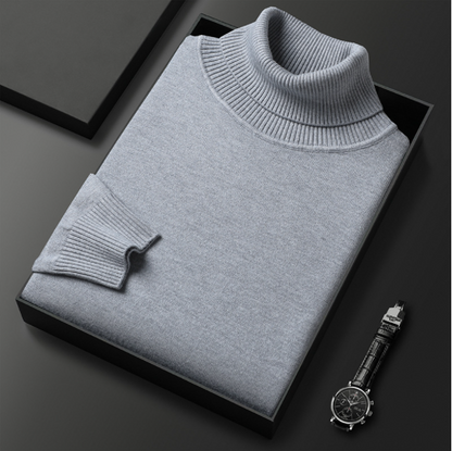 Men's Ribbed Knit Turtleneck Sweater