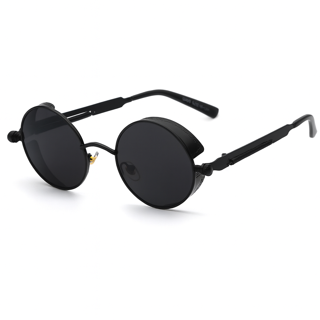 Niki | Men's Round Punk Sunglasses with Side Shields