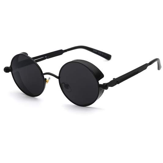 Niki | Men's Round Punk Sunglasses with Side Shields