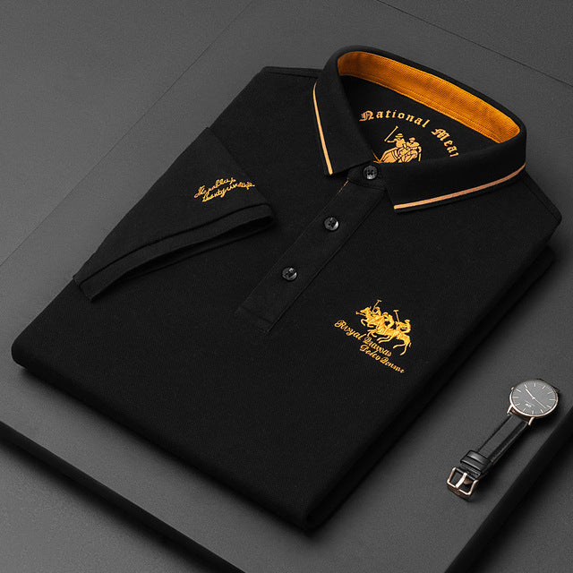 Men's Comfortable Embroidered Logo Polo