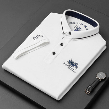 Men's Comfortable Embroidered Logo Polo