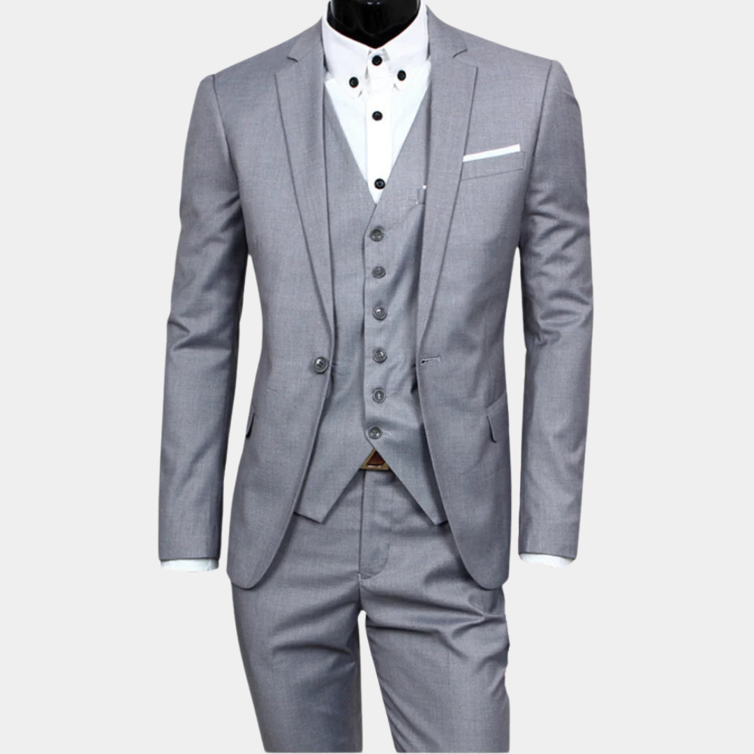 Refined Slim Fit Three-Piece Suit