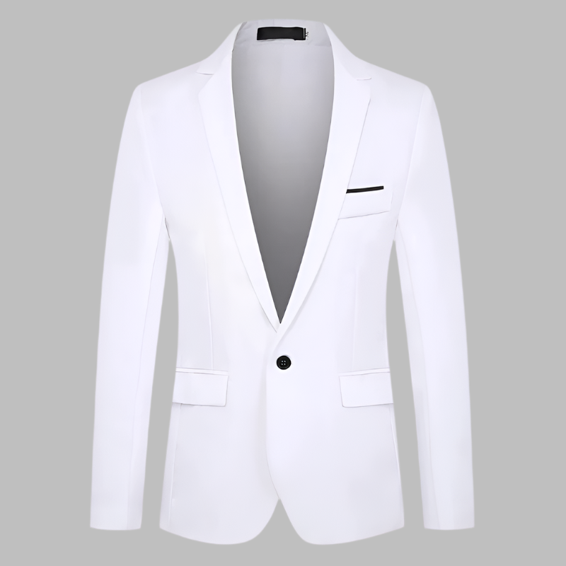 Men's Refined Single-Button Slim Fit Blazer