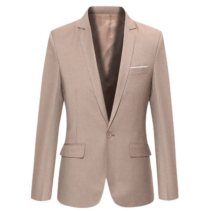 Men's Refined Single-Button Slim Fit Blazer