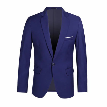 Men's Refined Single-Button Slim Fit Blazer