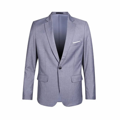Men's Refined Single-Button Slim Fit Blazer
