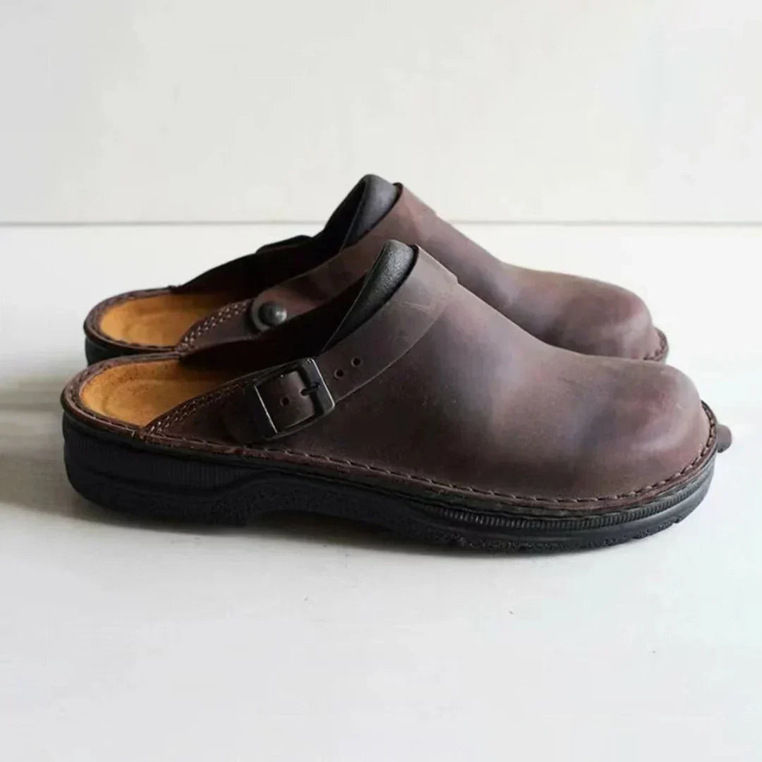 Men's Slip-On Buckle Clogs for Casual Comfort