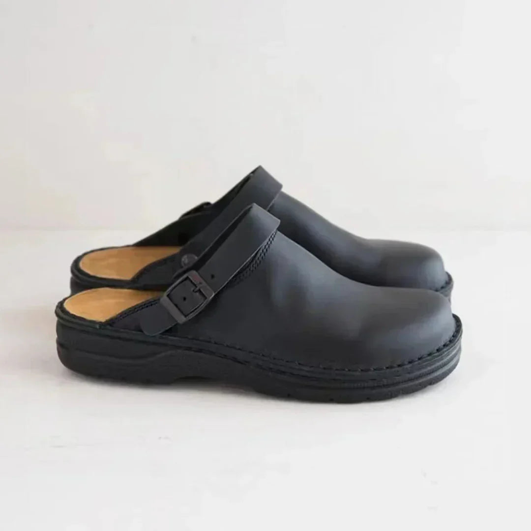 Men's Slip-On Buckle Clogs for Casual Comfort