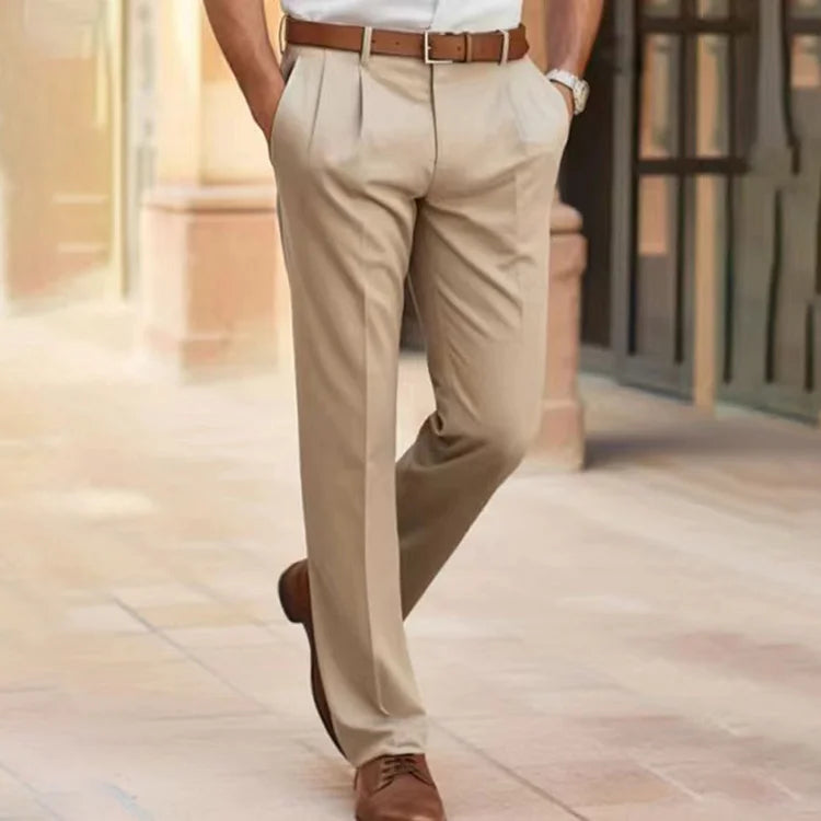 Men's Straight Leg Relaxed Fit Dress Pants