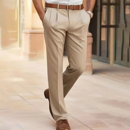 Men's Straight Leg Relaxed Fit Dress Pants