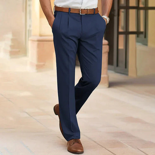 Men's Straight Leg Relaxed Fit Dress Pants