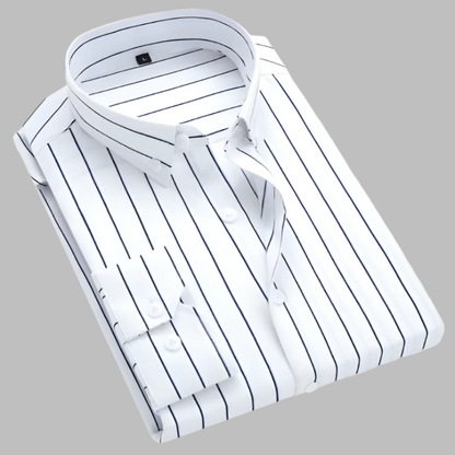 Versatile Striped Button-Down Shirt