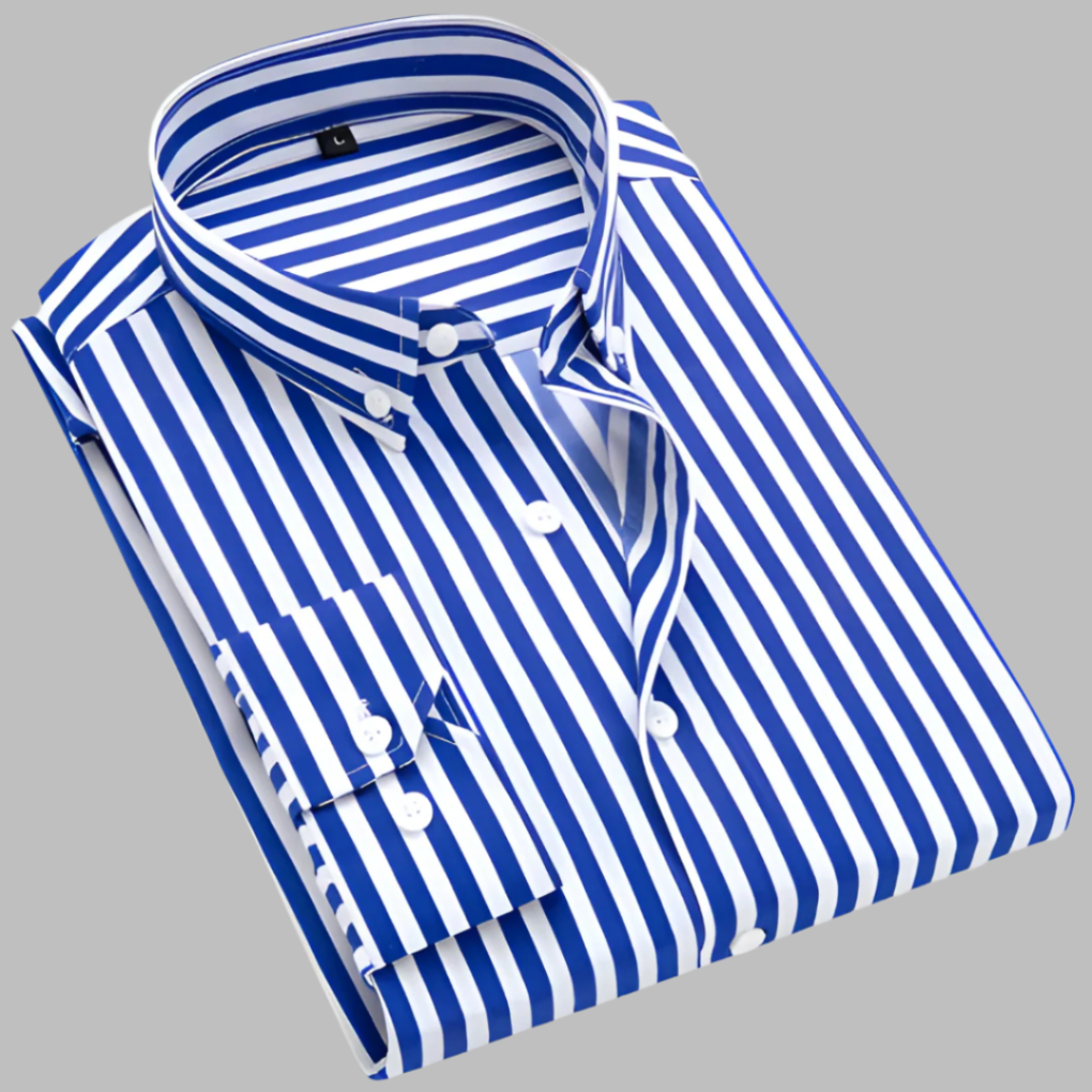 Versatile Striped Button-Down Shirt