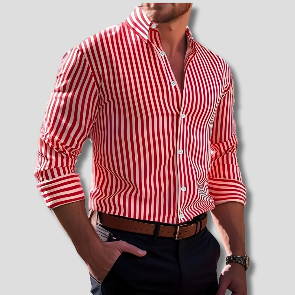 Men's Striped Button-Down Shirt