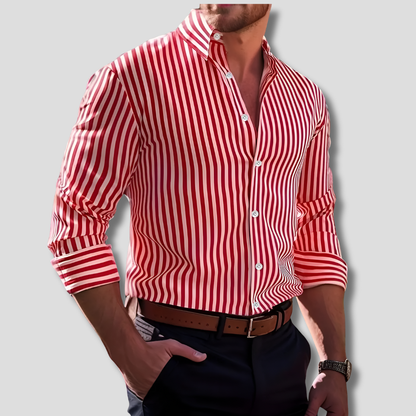 Men's Striped Button-Down Shirt