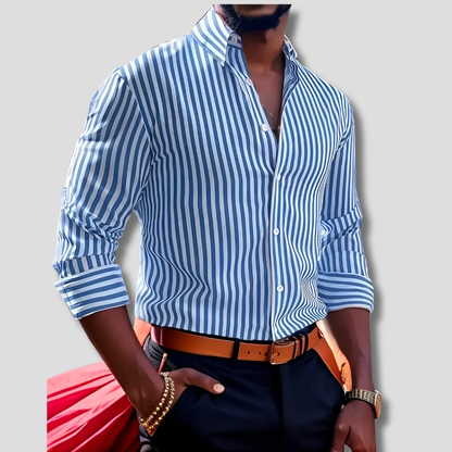 Men's Striped Button-Down Shirt