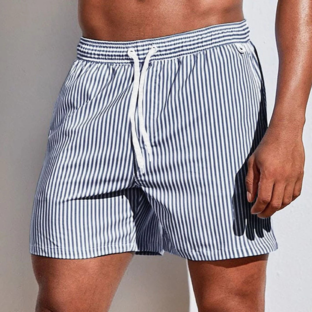 Airy Striped Swim Shorts