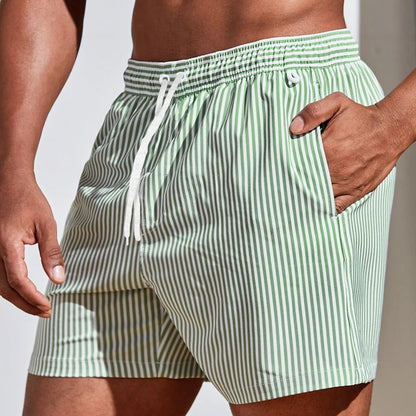 Airy Striped Swim Shorts