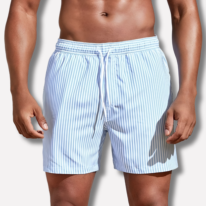 Airy Striped Swim Shorts
