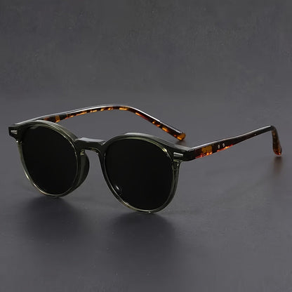 Niki | Men's Sunglasses RetroView – Round Tortoiseshell Glasses with Light Frame
