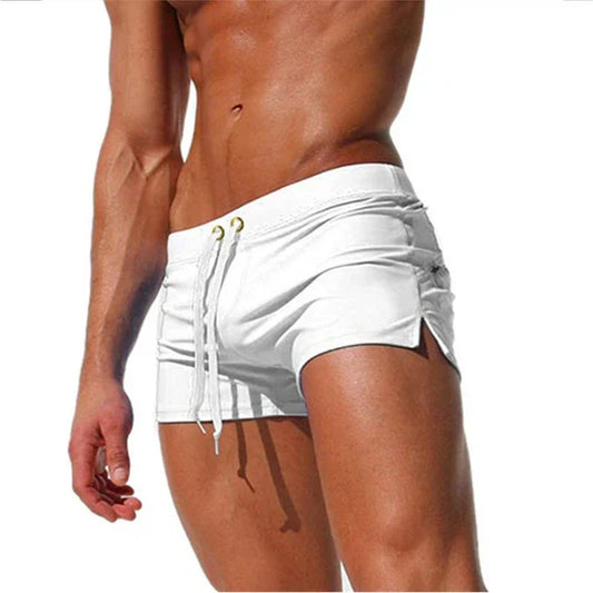 Men's Stylish Swim Shorts with Gold Detail