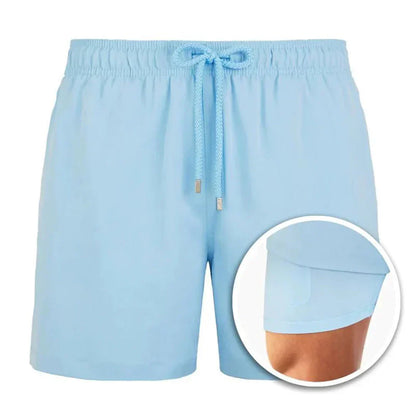 Men's Fast-Drying Swim Trunks with Built-in Brief