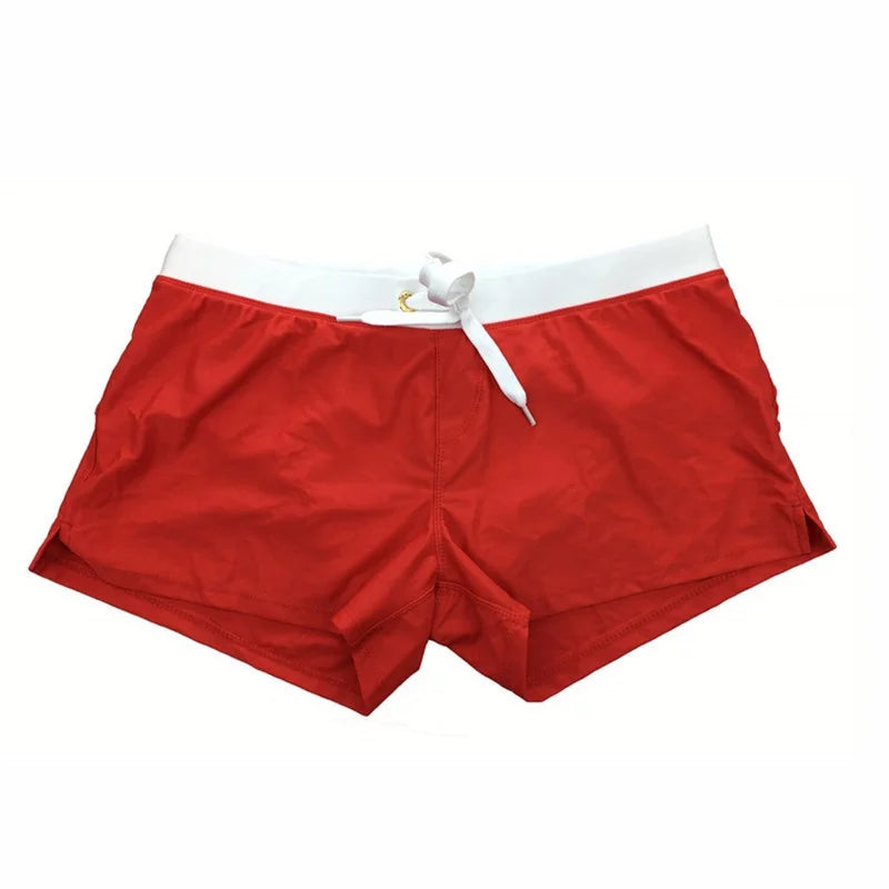 Men's Swim Shorts with Side Slits and Quick Dry Fabric