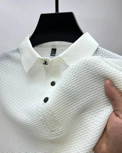 Textured Men's Smart Casual Polo Shirt