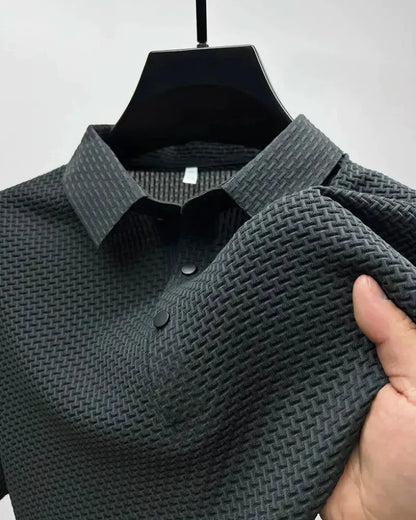 Textured Men's Smart Casual Polo Shirt