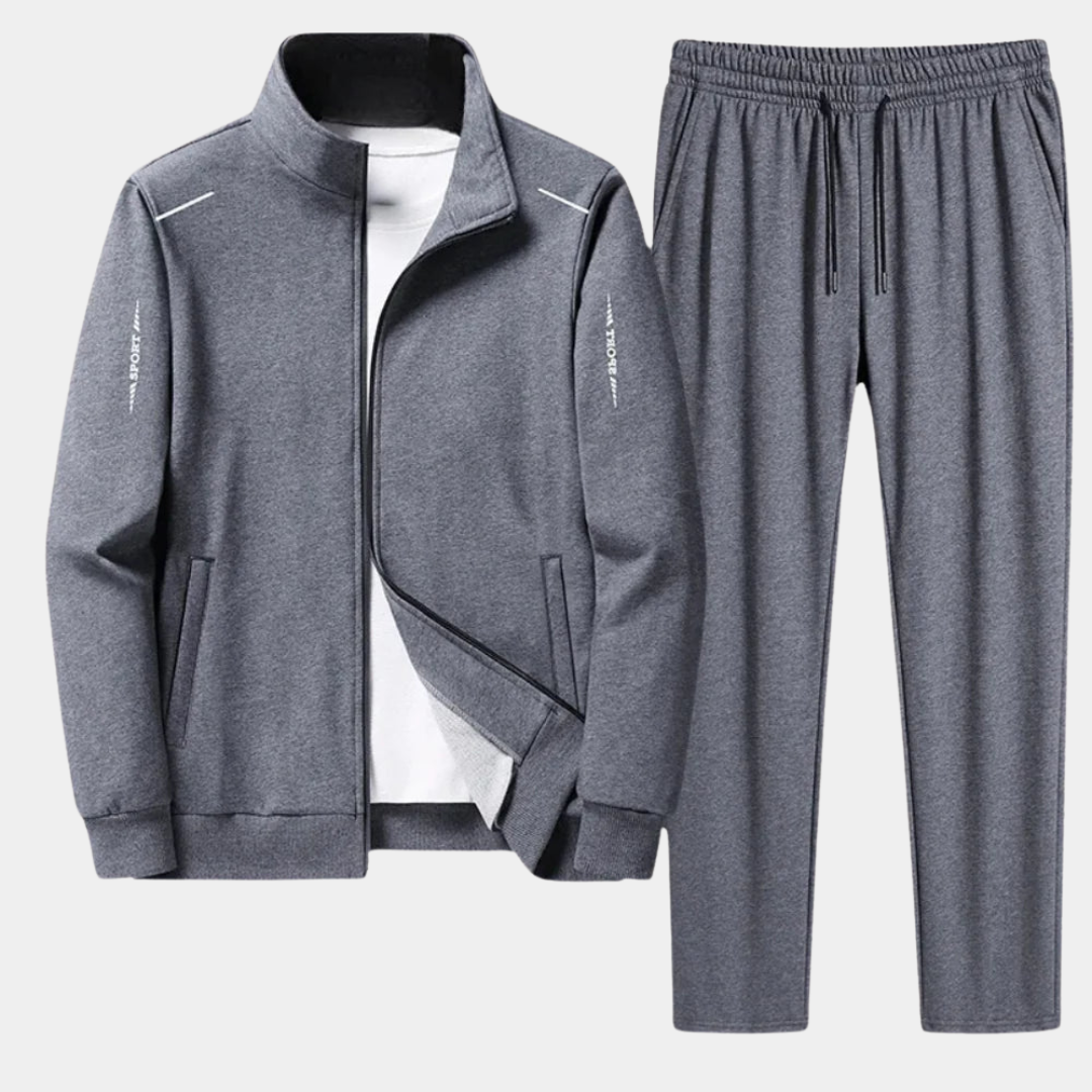 Comfortable Athletic Two-Piece Tracksuit Set